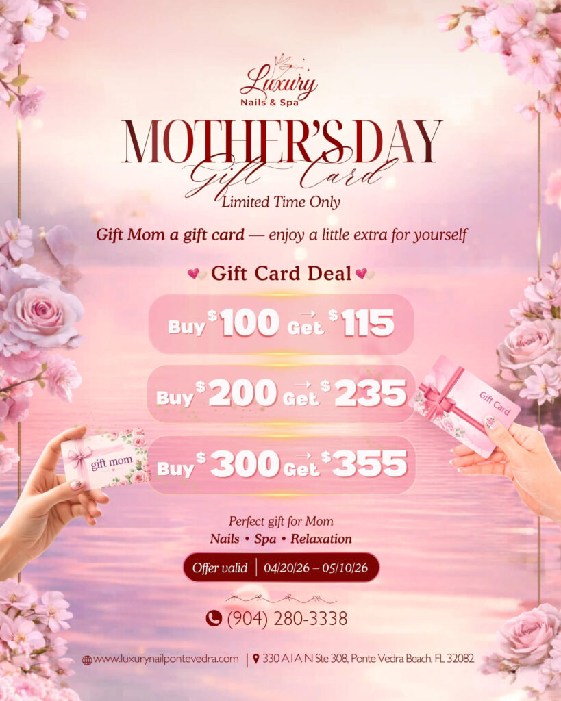 Luxury Nail & Spa gift card promotion as published on the original website